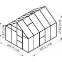 Serre de jardin Meridian1 8,3m² en aluminium anodisé et polycarbonate 6mm – Vitavia