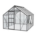 Serre de jardin Meridian1 8,3m² en aluminium noir et verre de sécurité 3mm – Vitavia