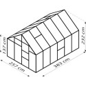 Serre de jardin Meridian1 9,9m² en aluminium noir et verre de sécurité 3mm – Vitavia