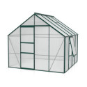 Serre de jardin Meridian1 6,7m² en aluminium émeraude et polycarbonate 6mm – Vitavia