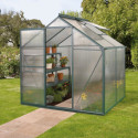 Serre Triton 2,5m² en aluminium émeraude et panneaux de polycarbonate 4mm - Vitavia