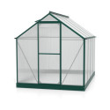 Serre Triton 5m² en aluminium émeraude et panneaux de polycarbonate 4mm - Vitavia