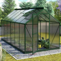 Serre Triton 7,5m² en aluminium émeraude et panneaux de polycarbonate 4mm - Vitavia