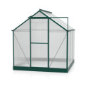 Serre Triton 3,8m² en aluminium émeraude et panneaux de polycarbonate 6mm - Vitavia