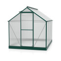 Serre Triton 5m² en aluminium émeraude et panneaux de polycarbonate 6mm - Vitavia