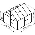 Serre de jardin Meridian1 6,7m² en aluminium noir et polycarbonate 4mm – Vitavia