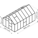 Serre de jardin Meridian1 11,5m² en aluminium noir et polycarbonate 4mm – Vitavia