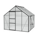 Serre de jardin Meridian1 6,7m² en aluminium noir et polycarbonate 6mm – Vitavia