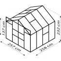 Serre de jardin Meridian2 6,7m² en aluminium anodisé et polycarbonate 4mm – Vitavia