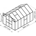 Serre de jardin Meridian2 9,9m² en aluminium anodisé et polycarbonate 4mm – Vitavia