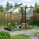 Serre Triton 2,5m² en aluminium émeraude et panneaux de verre de sécurité de 3mm - Vitavia