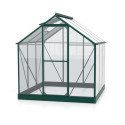 Serre Triton 3,8m² en aluminium émeraude et panneaux de verre de sécurité de 3mm - Vitavia
