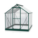 Serre Triton 5m² en aluminium émeraude et panneaux de verre de sécurité de 3mm - Vitavia