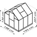 Serre Triton 3,8m² en aluminium noir et panneaux de polycarbonate 4mm - Vitavia