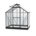 Serre Triton 2,5m² en aluminium noir et panneaux de verre de sécurité de 3mm - Vitavia