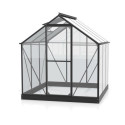 Serre Triton 3,8m² en aluminium noir et panneaux de verre de sécurité de 3mm - Vitavia
