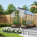 Serre Triton 5m² en aluminium noir et panneaux de verre de sécurité de 3mm - Vitavia