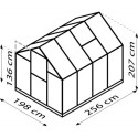 Serre Triton 5m² en aluminium noir et panneaux de verre de sécurité de 3mm - Vitavia