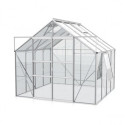 Serre de jardin Meridian2 6,7m² en aluminium anodisé et panneaux de verre de sécurité de 3mm - Vitavia