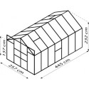 Serre de jardin Meridian2 11,5m² en aluminium émeraude et polycarbonate 4mm – Vitavia