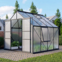 Serre de jardin Meridian2 6,7m² en aluminium noir et polycarbonate 6mm – Vitavia