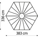 Serre de jardin hexagonale Galaxis 9m² en aluminium noir et vitrage combiné - Vitavia