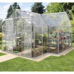 Serre de jardin orangerie Sirius 13m² en aluminium anodisé et vitrage en verre - Vitavia