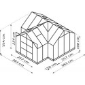 Serre de jardin orangerie Sirius 13m² en aluminium émeraude et vitrage en verre - Vitavia