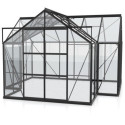 Serre de jardin orangerie Sirius 13m² en aluminium noir et vitrage en verre - Vitavia