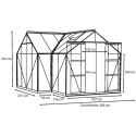 Serre de jardin orangerie Sirius 13m² en aluminium noir et vitrage en verre - Vitavia