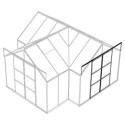 Double porte coulissante supplémentaire en alu anodisé pour les serres de jardin Sirius - Vitavia