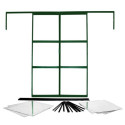 Double porte coulissante supplémentaire en alu émeraude pour les serres de jardin Sirius - Vitavia