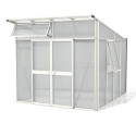 Serre Aphrodite 7,8m² en aluminium blanc et panneaux de polycarbonate 10mm - Vitavia