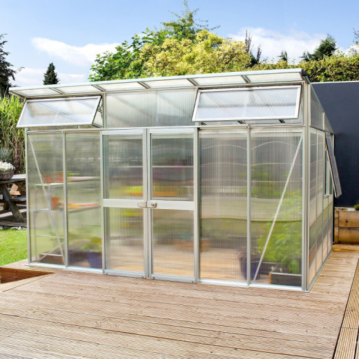 Serre Aphrodite 11,5m² en aluminium anodisé et panneaux de polycarbonate 10mm - Vitavia
