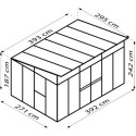 Serre Aphrodite 11,5m² en aluminium blanc et panneaux de polycarbonate 10mm - Vitavia