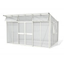 Serre Aphrodite 11,5m² en aluminium blanc et panneaux de polycarbonate 10mm - Vitavia