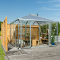 Serre Fortuna 10,2m² en aluminium anodisé et vitrage combiné - Vitavia