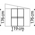 Kit de porte supplémentaire en alu noir pour les serres de jardin Athena - Vitavia