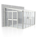 Serre adossée Athena 8,6m² en aluminium blanc et vitrage combiné - Vitavia
