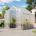 Serre de jardin Jupiter 6,7m² en alu anodisé et polycarbonate 4mm - Vitavia