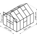 Serre de jardin Jupiter 8,3m² en alu anodisé et polycarbonate 4mm - Vitavia
