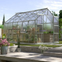 Serre de jardin Jupiter 9,9m² en alu anodisé et polycarbonate 4mm - Vitavia