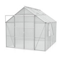 Serre de jardin Jupiter 8,3m² en alu anodisé et polycarbonate 6mm - Vitavia