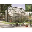 Serre de jardin Jupiter 8,3m² en alu émeraude et polycarbonate 4mm - Vitavia