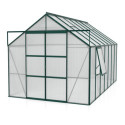 Serre de jardin Jupiter 11,5m² en alu émeraude et polycarbonate 4mm - Vitavia