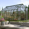 Serre de jardin Jupiter 11,5m² en alu émeraude et polycarbonate 6mm - Vitavia