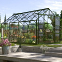 Serre de jardin Jupiter 11,5m² en alu émeraude et verre de sécurité 3mm - Vitavia