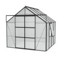 Serre de jardin Jupiter 6,7m² en alu noir et polycarbonate 4mm - Vitavia