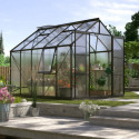 Serre de jardin Jupiter 8,3m² en alu noir et polycarbonate 4mm - Vitavia