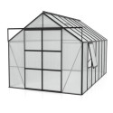 Serre de jardin Jupiter 11,5m² en alu noir et polycarbonate 4mm - Vitavia